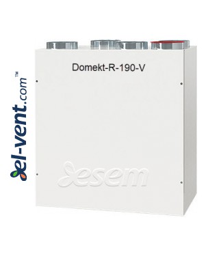 Rotary heat and energy recovery unit Domekt-R-190-V, 183 m³/h
