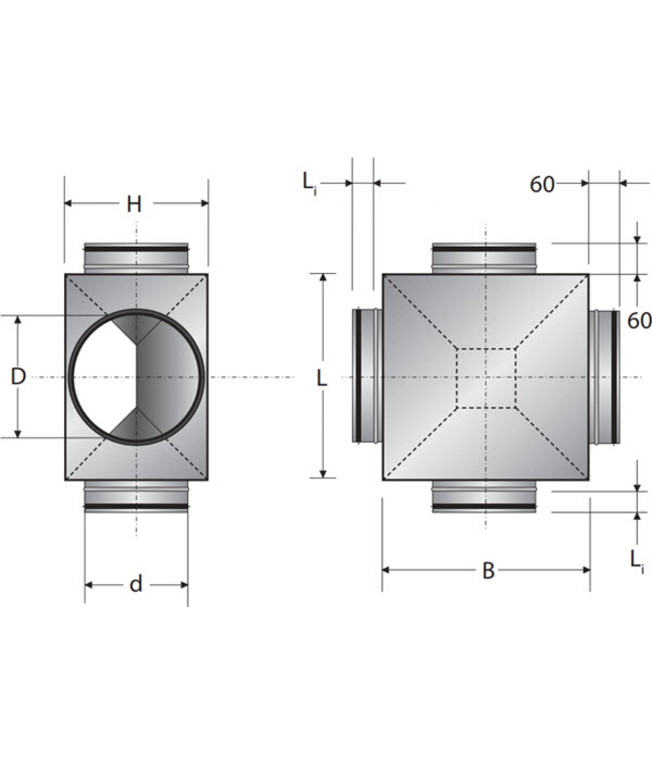 Cross connections for ventilation KST - drawing