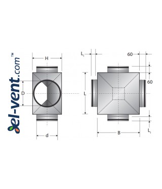 Cross connections for ventilation KST - drawing