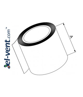Adhesive PVC tape for plastic ducts sealing, 5.0 cm x 5 m, TAP - drawing