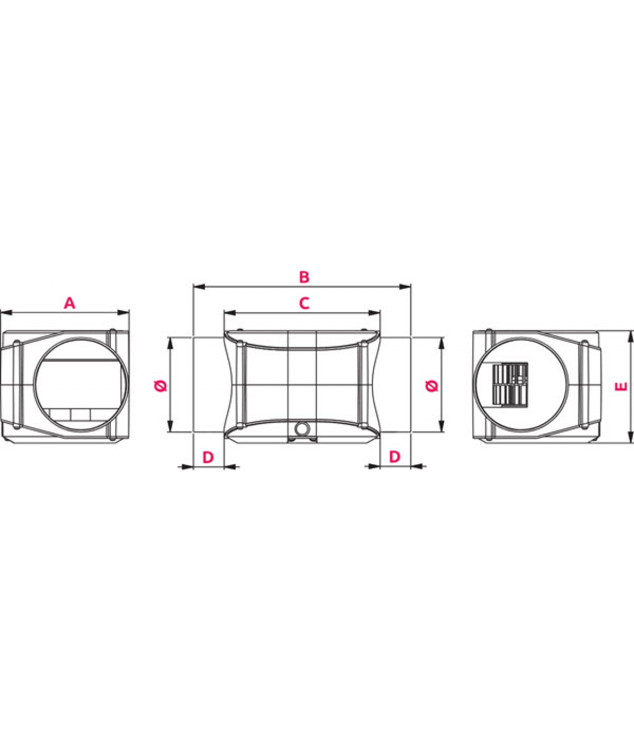 Centrifugal duct fans TURBINA - drawing