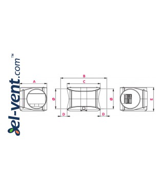 Centrifugal duct fans TURBINA - drawing