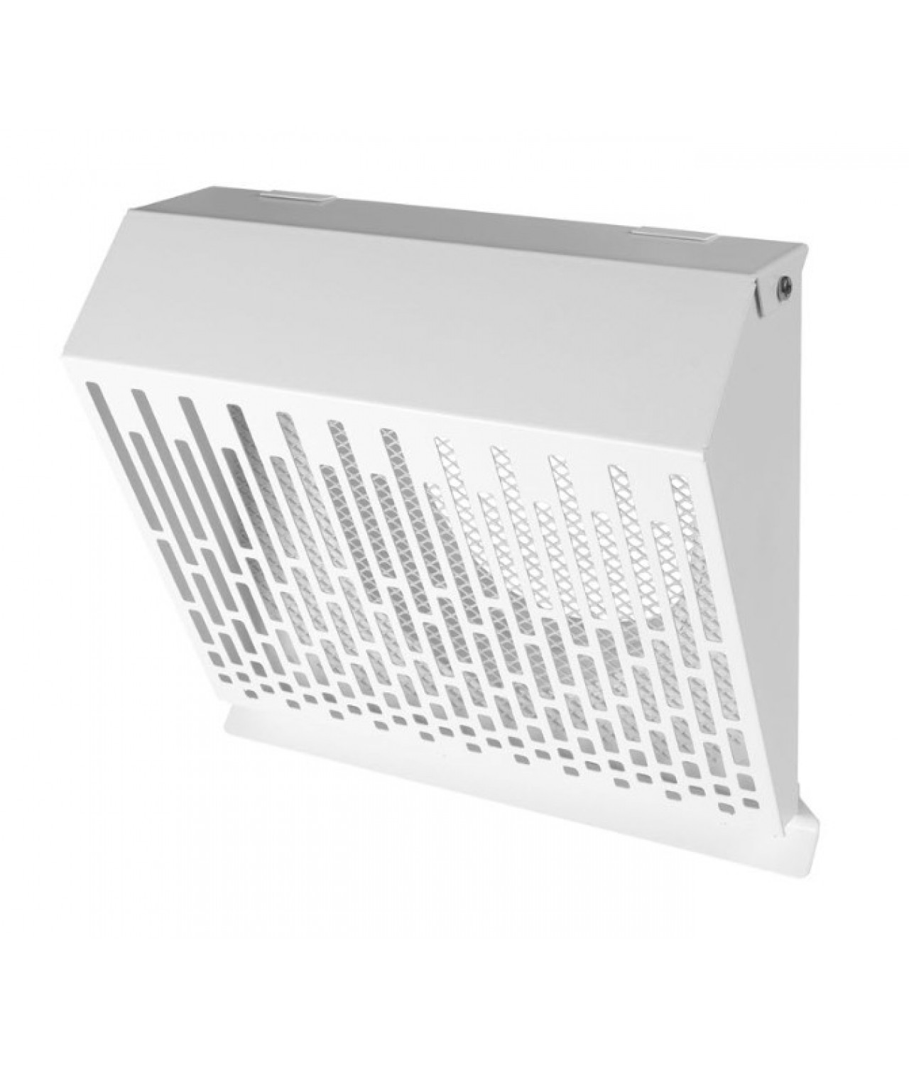 Dekoratyvinės lauko ventiliacijos grotelės iš cinkuoto plieno DECO VWSM white, oro išmetimui Dekoratyvinės lauko ventiliacijos grotelės iš cinkuoto plieno DECO VWSM white, oro išmetimui