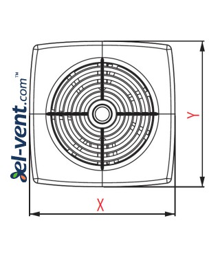 Extract fan with timer RETIS - drawing Extract fan with timer RETIS - drawing