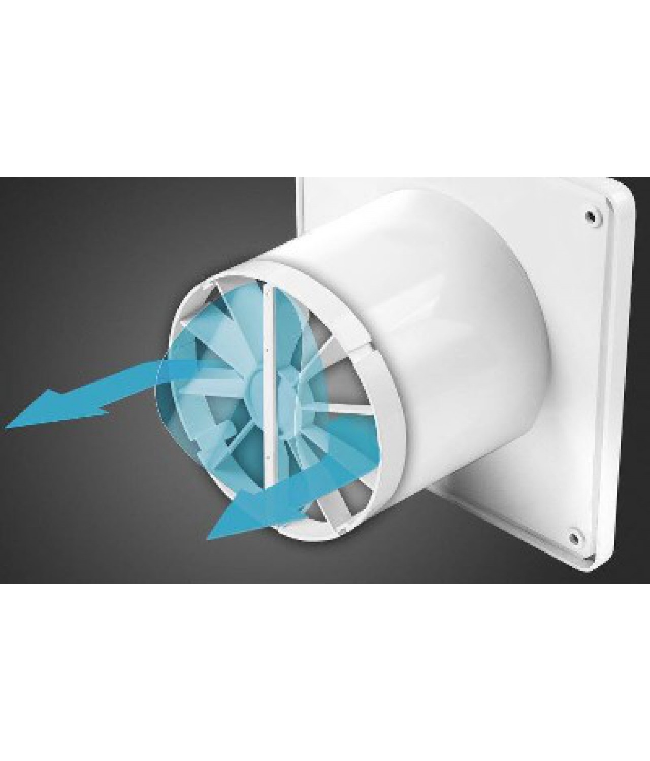 ZZ - backdraft dampers for bathroom fans - the fan is on