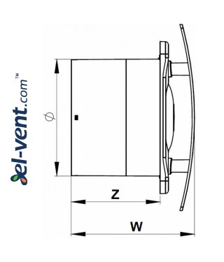 Drawing No.1 ESCUDO125CTR, Ø125 mm Drawing No.1 ESCUDO125CTR, Ø125 mm