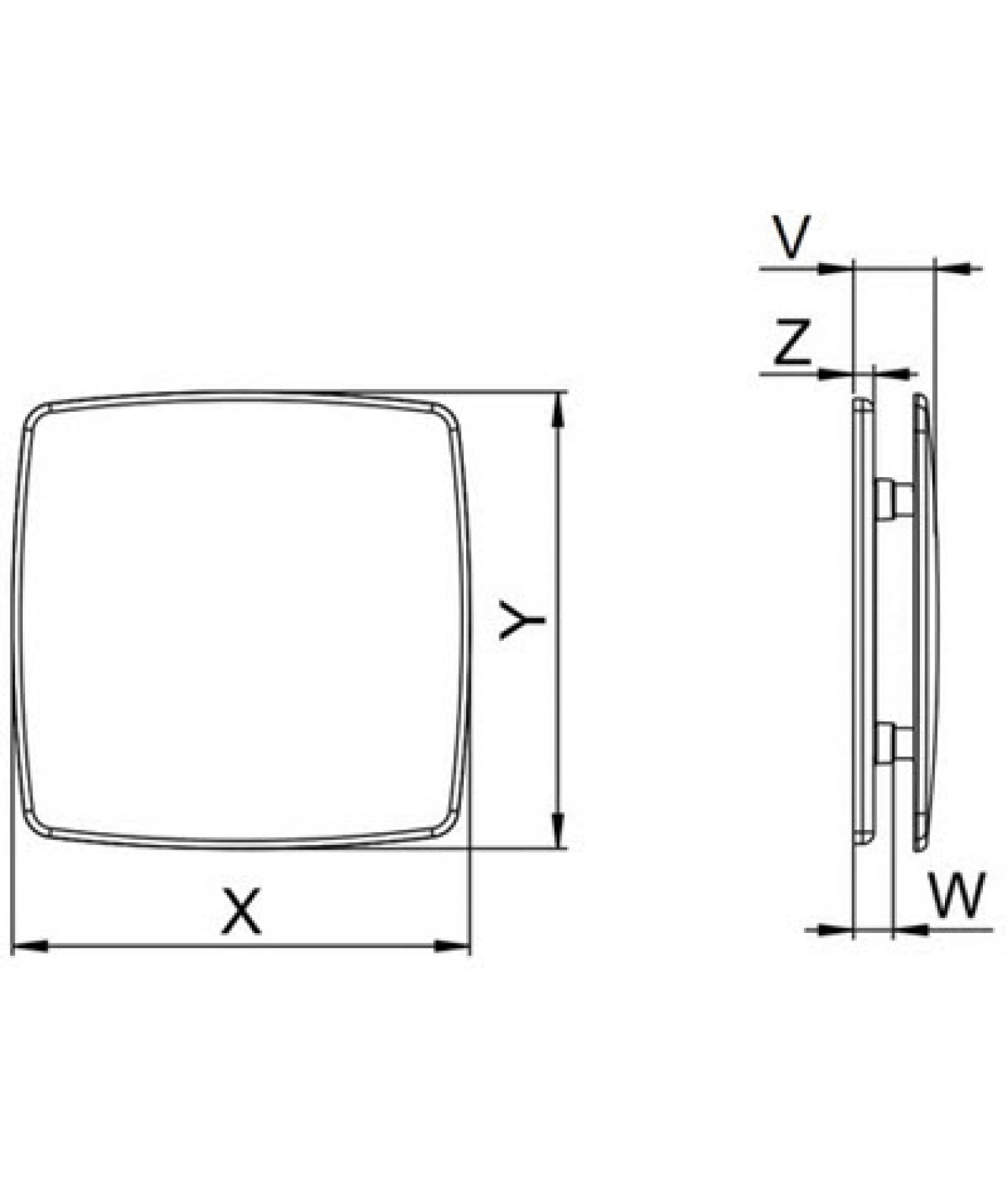 Interior panel PLS100 - LINEA satine, drawing