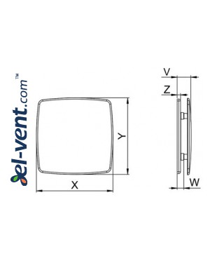 Interior panel PNI125 - NEA inox, drawing