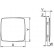 Интерьерная панель PLB100 - LINEA white, чертеж