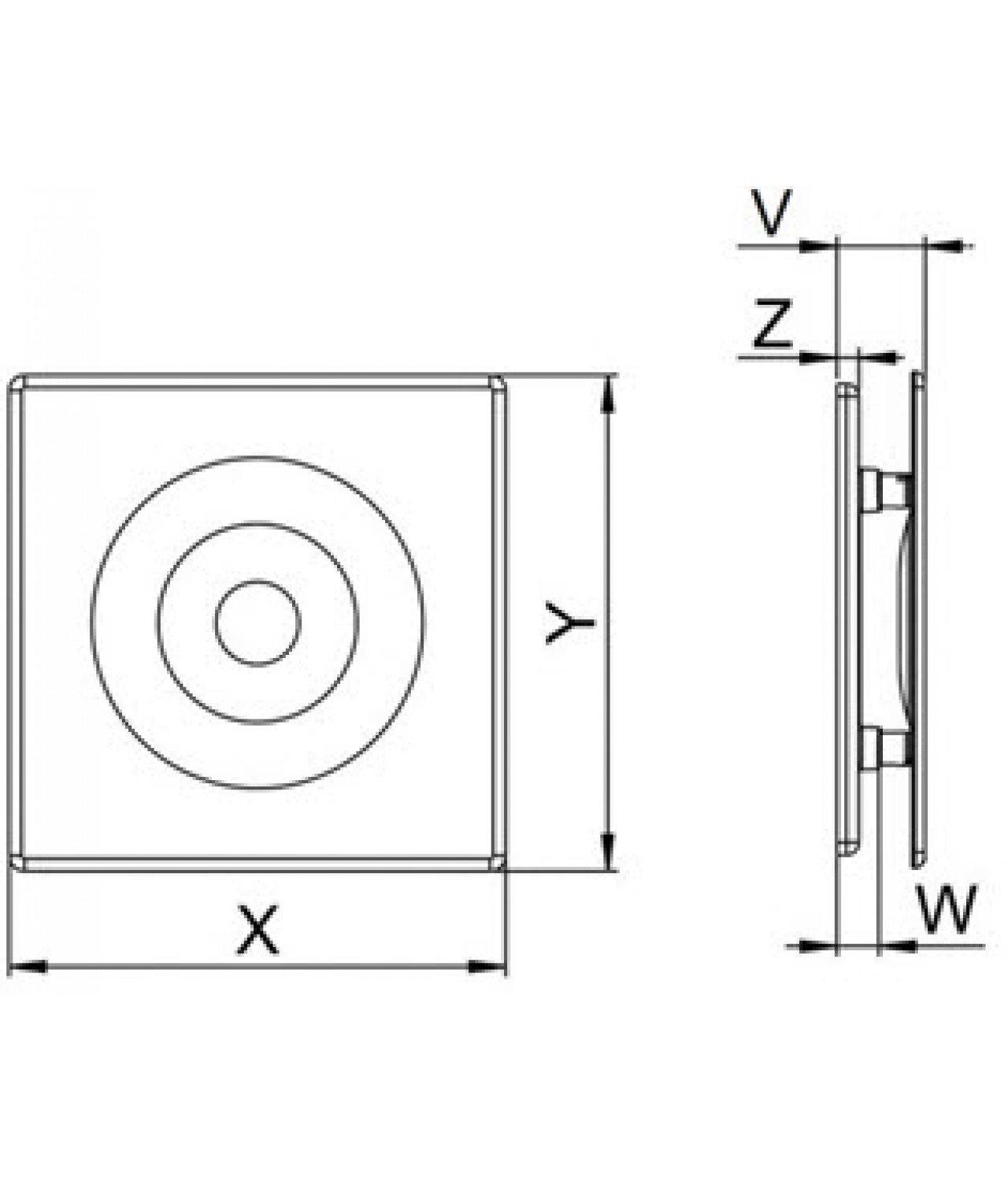 Interior panel POS125 - ORION satine, drawing