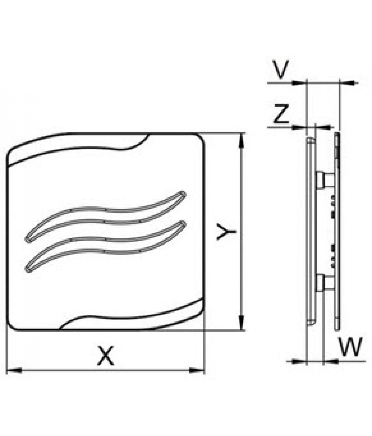 Interior panel PSS100 - S-LINE satine, drawing