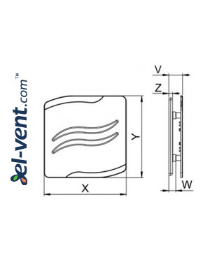 Interior panel PSS100 - S-LINE satine, drawing