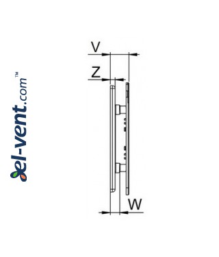 Interior panel PSB100 - S-LINE white, drawing No.2 Interior panel PSB100 - S-LINE white, drawing No.2