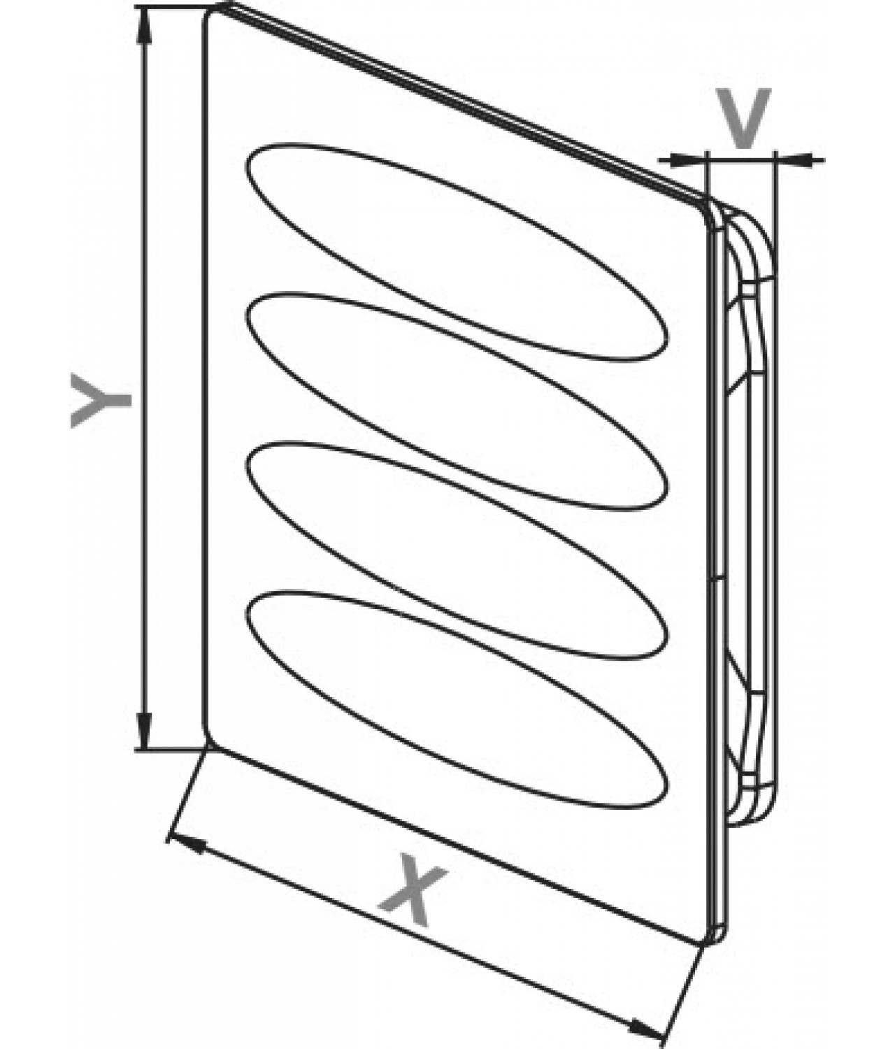 Interior panel PVB100 - VERICO white, drawing