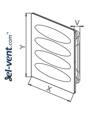 Interior panel PVB100 - VERICO white, drawing