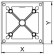 Mounting frame for interior panel RW125 white - drawing 1