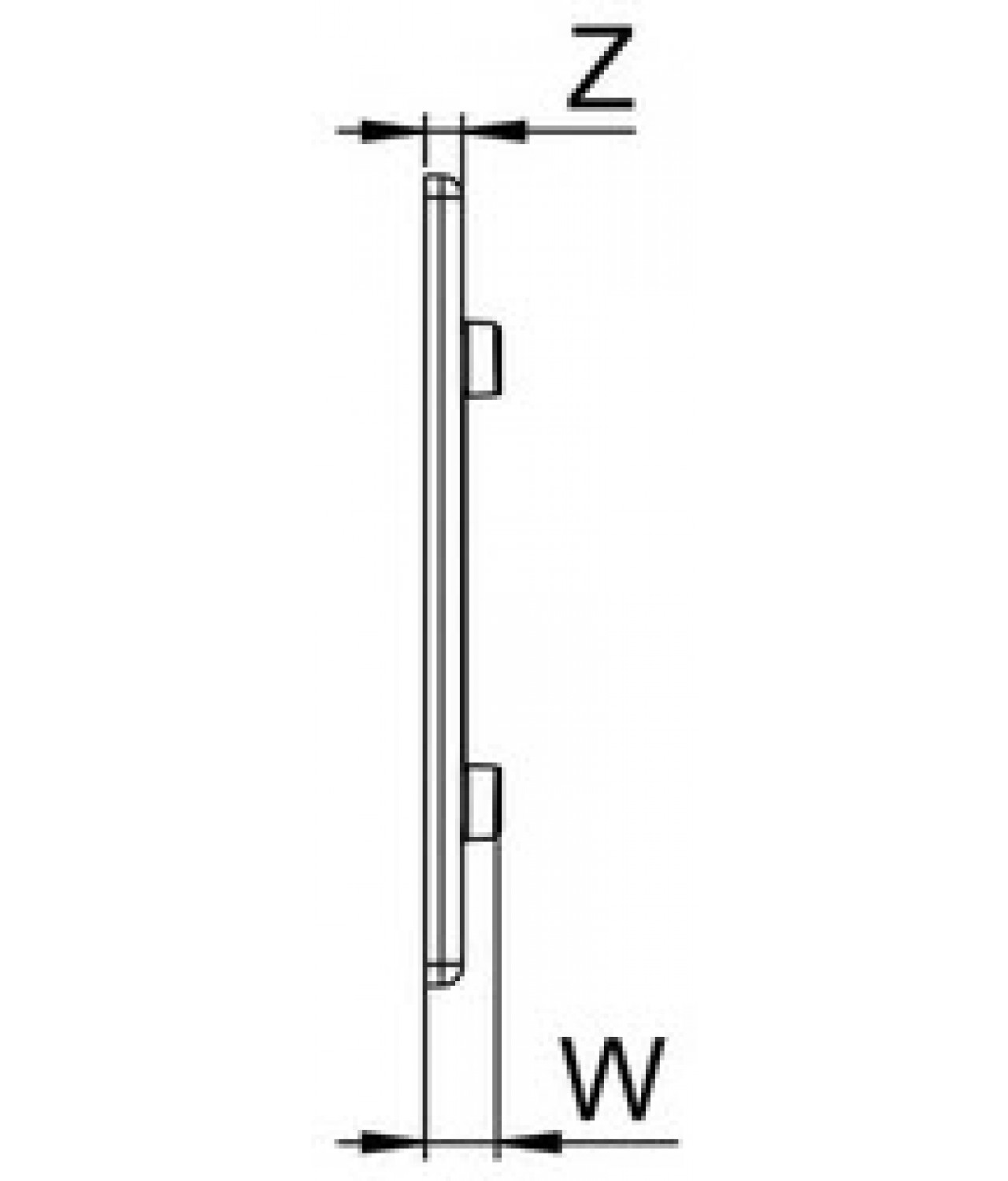 Mounting frame for interior panel RW100SZ grey - drawing 2