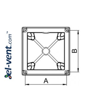 Mounting frame for interior panel RW125 white - drawing 3