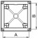 Mounting frame for interior panel RW125 white - drawing 3