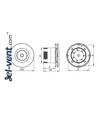 Extractor fan ORBIT - drawing Extractor fan ORBIT - drawing