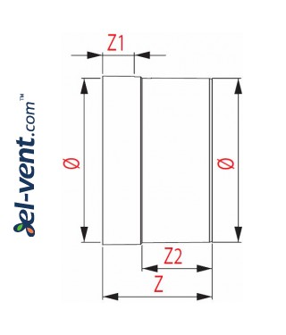 Duct fan TURBO150, Ø150 mm - drawing Duct fan TURBO150, Ø150 mm - drawing