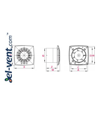 Whole house fan with ball bearings VEGA - drawing