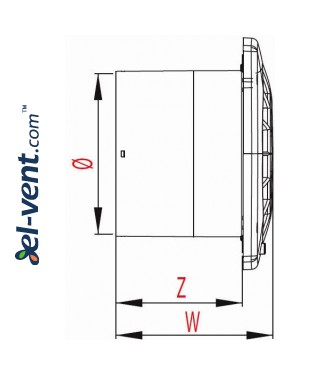 Drawing No.2 VEGA125T, Ø125 mm Drawing No.2 VEGA125T, Ø125 mm