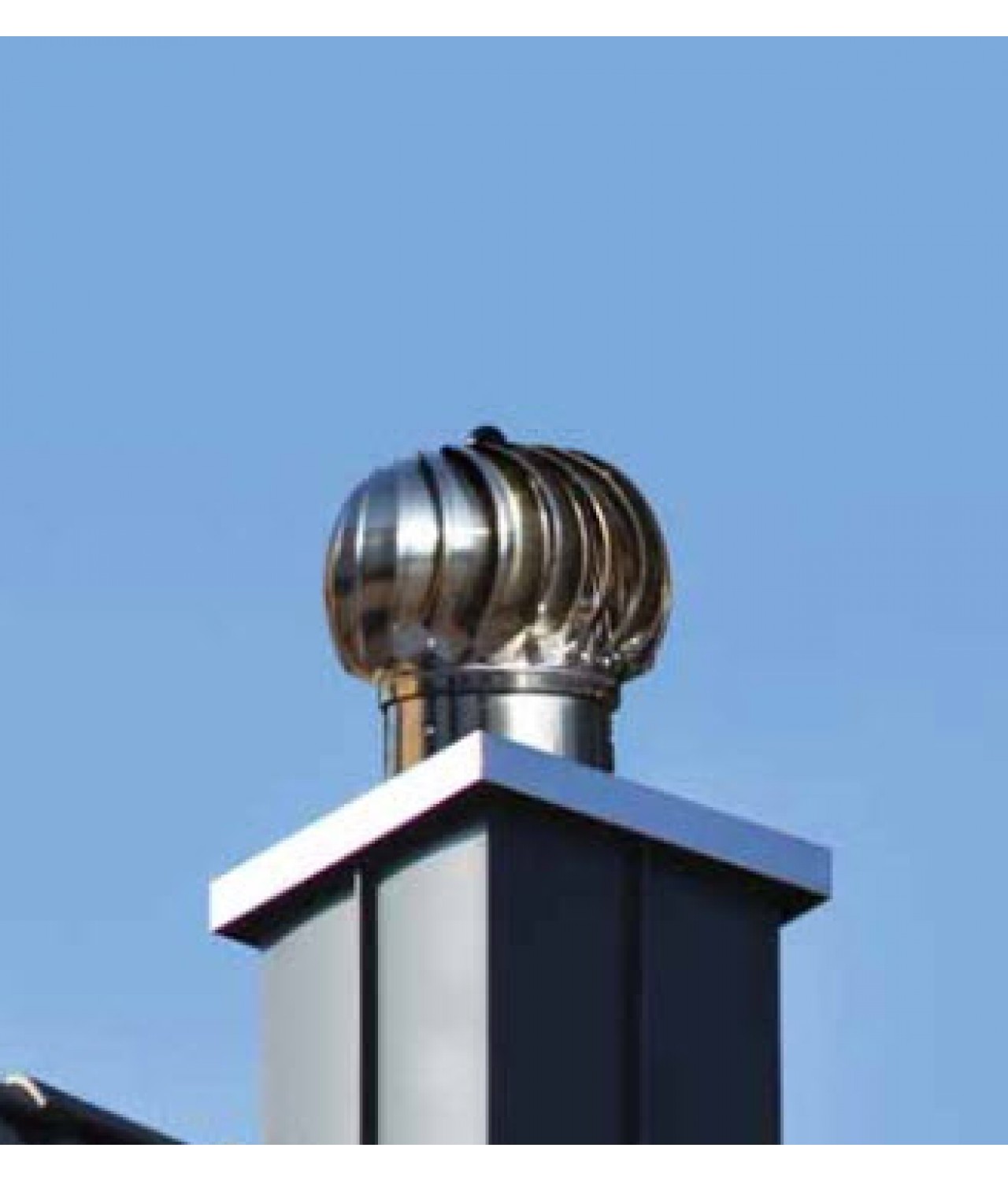 Rotating chimney cowl NOK200, Ø200 mm - mounting example