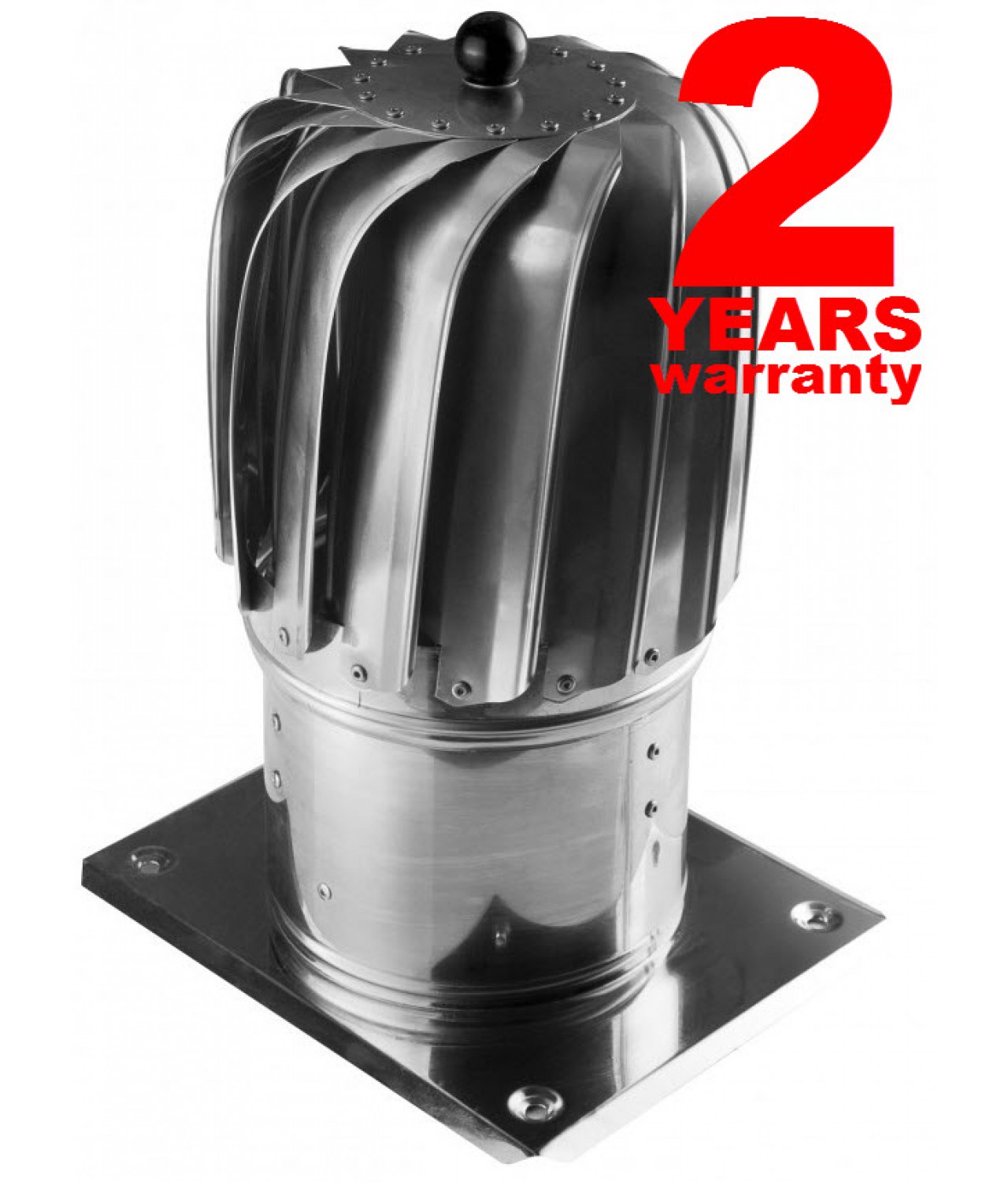 Cylinder rotating chimney cowl - aluminum