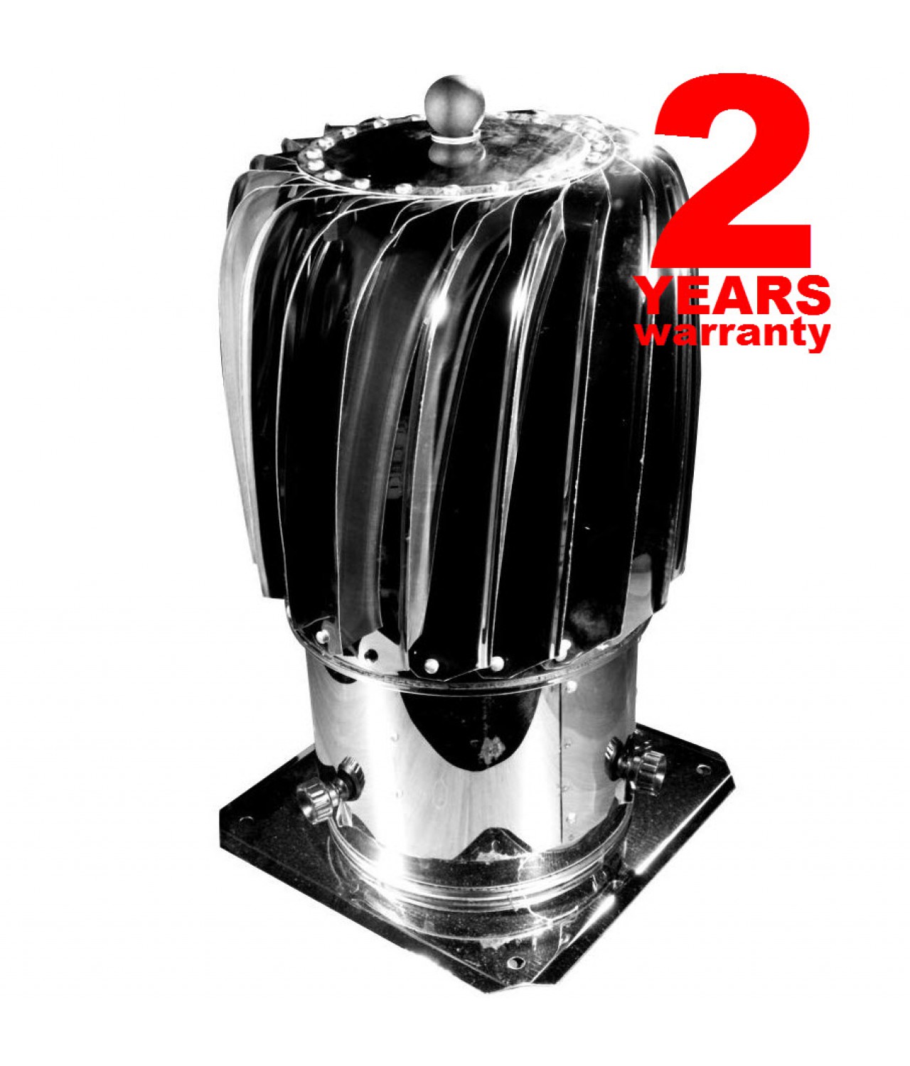 Cylinder rotating chimney cowl  - stainless steel