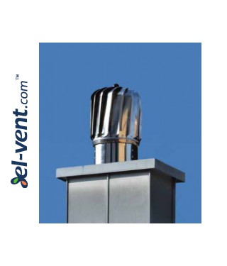 Cylinder rotating chimney cowl NOP150, Ø150 mm - installed Cylinder rotating chimney cowl NOP150, Ø150 mm - installed