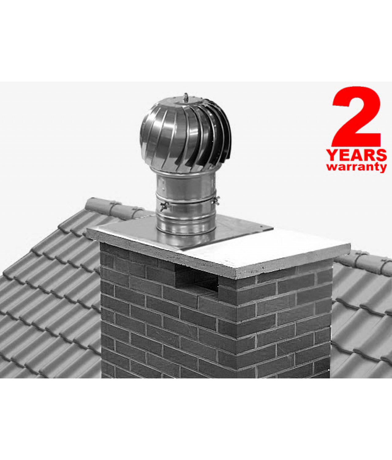 Rotating chimney cowls MINI-TURBO-AL - mounting example