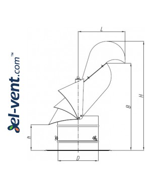 Dragon chimney cowls with ball bearings - drawing No.1