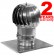 Rotating chimney cowls from stainless steel, with ball bearings MINI-TURBO-N
