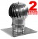 Rotating chimney cowls with ball bearings, aluminum MINI-TURBO-AL