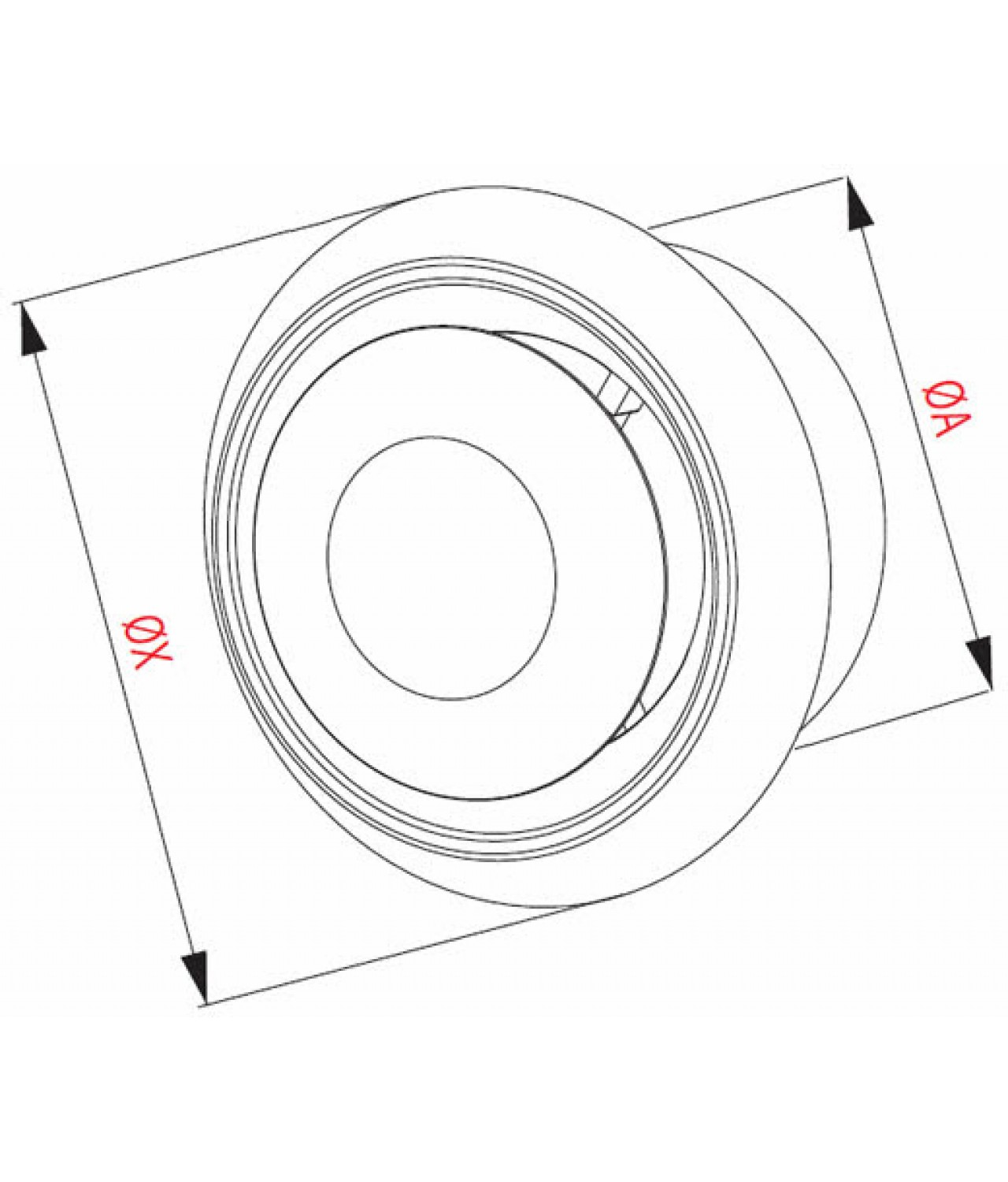 Plastic diffusers AN-ABS - drawing