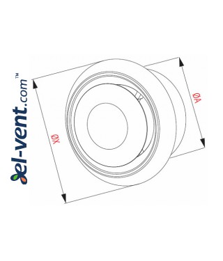 Plastic diffusers AN-ABS - drawing