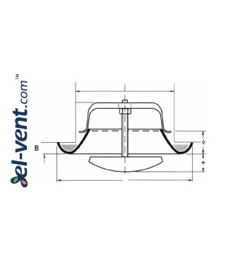 Air diffuser EDI125, Ø125 mm - drawing Air diffuser EDI125, Ø125 mm - drawing