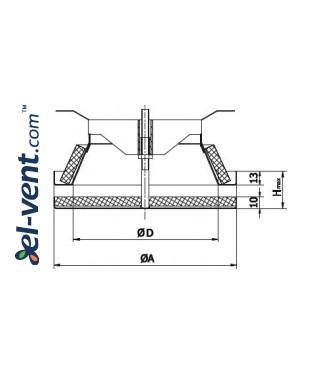 Air diffuser DPN100, Ø100 mm - drawing Air diffuser DPN100, Ø100 mm - drawing