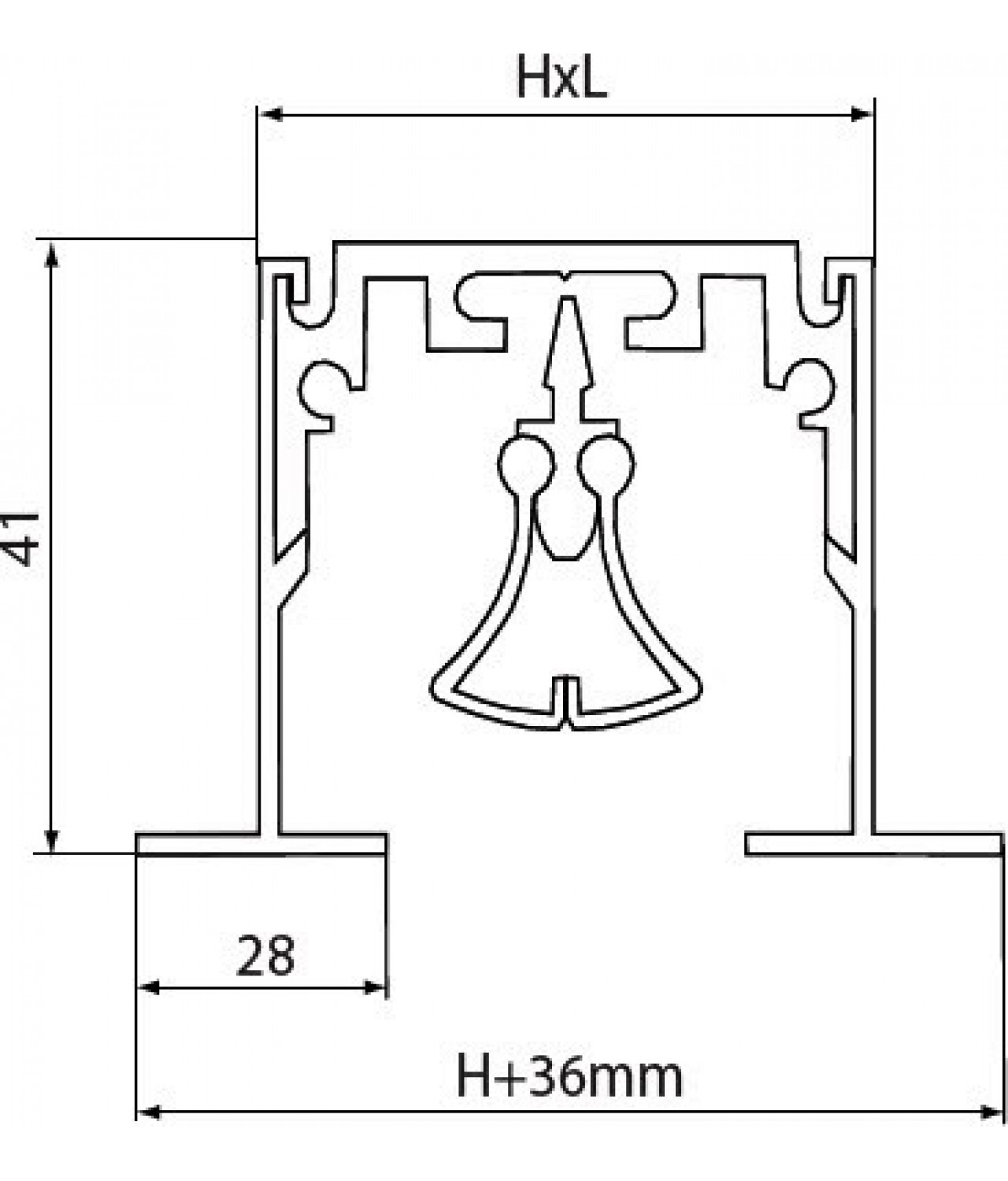 Aluminum linear slotted diffusers PLD - drawing