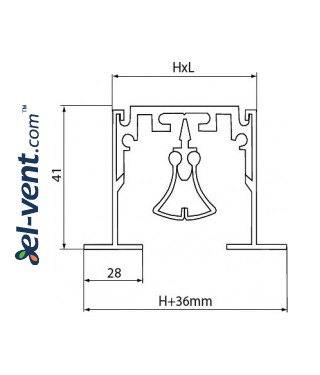 Aluminum linear slotted diffusers PLD - drawing