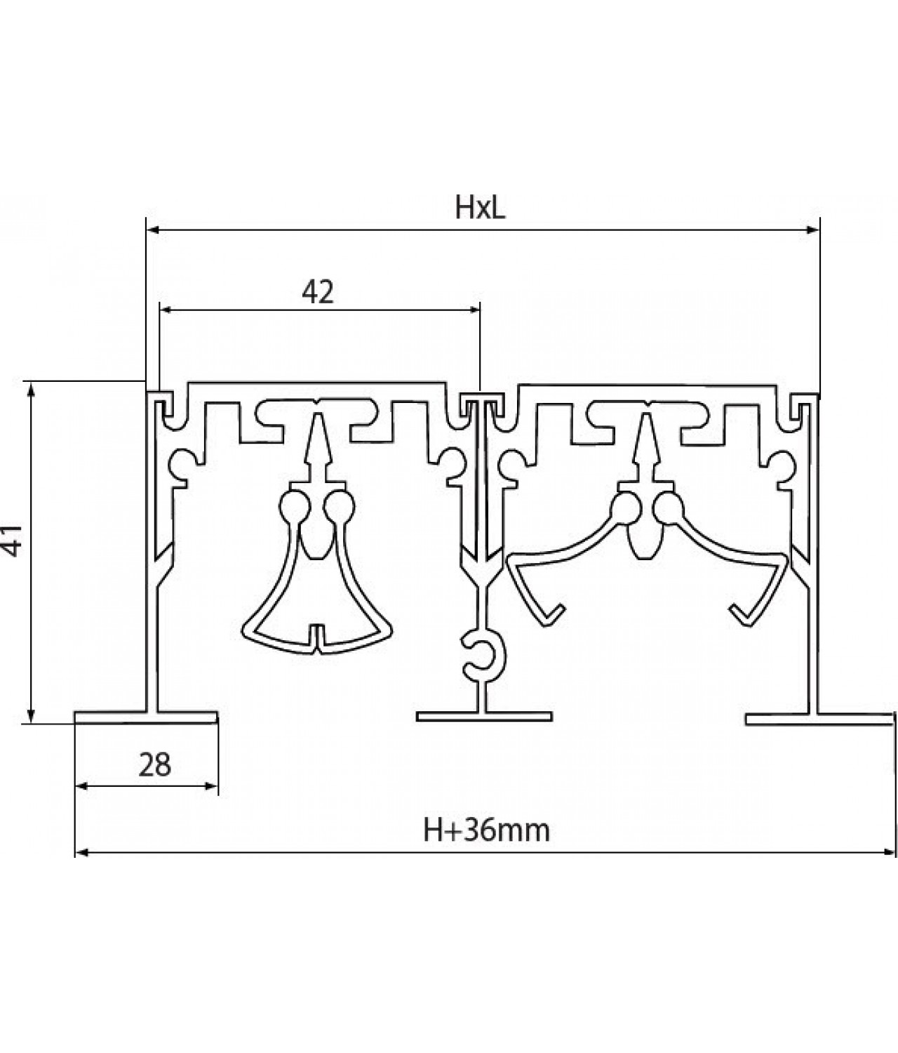 Aluminum linear slotted diffusers PLD - drawing 2