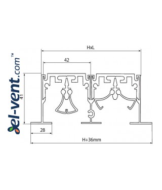 Aluminum linear slotted diffusers PLD - drawing 2