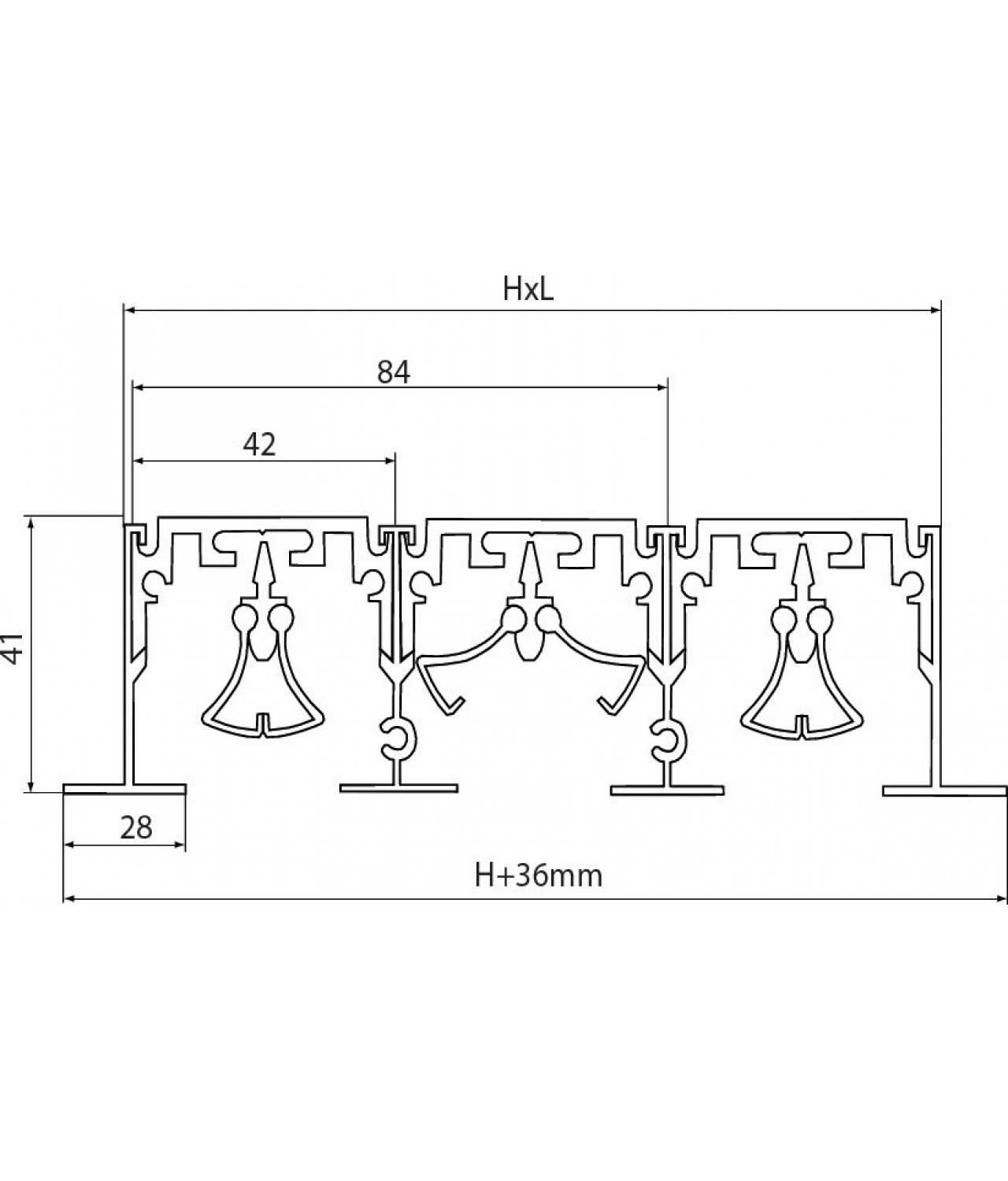 Aluminum linear slotted diffusers PLD - drawing 3