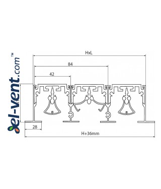 Aluminum linear slotted diffusers PLD - drawing 3