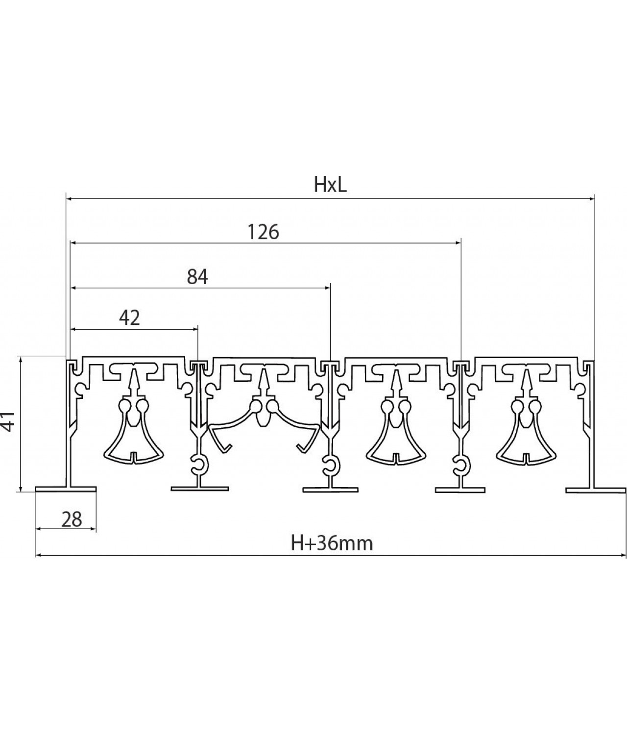 Aluminum linear slotted diffusers PLD - drawing 4