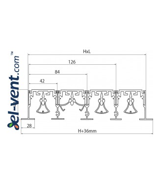 Aluminum linear slotted diffusers PLD - drawing 4