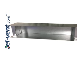 Plenum box for linear slotted diffuser PLDDT2/495