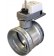 Air closing damper with installed actuator