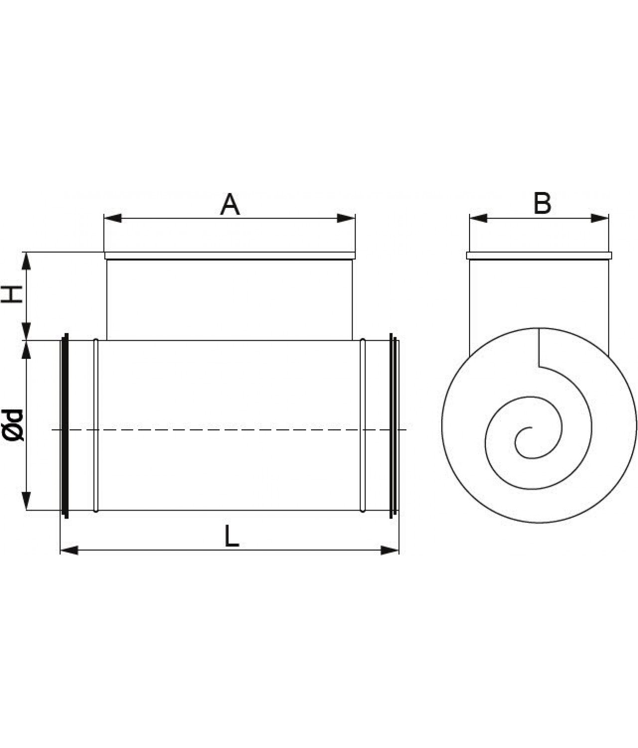 Electric air heaters HDE - drawing